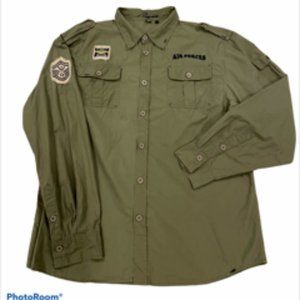 Request Air Force Button Down Military Green, XXL